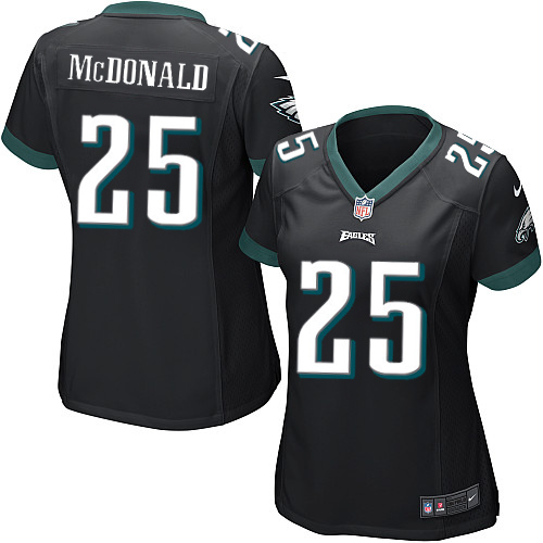 Women's Game Tommy McDonald Nike Jersey Black Alternate - #25 NFL Philadelphia Eagles